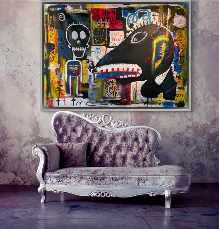 Big Giant Bird Watching The Dead Guy 74x56