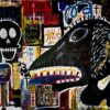 Big Giant Bird Watching The Dead Guy 74x56